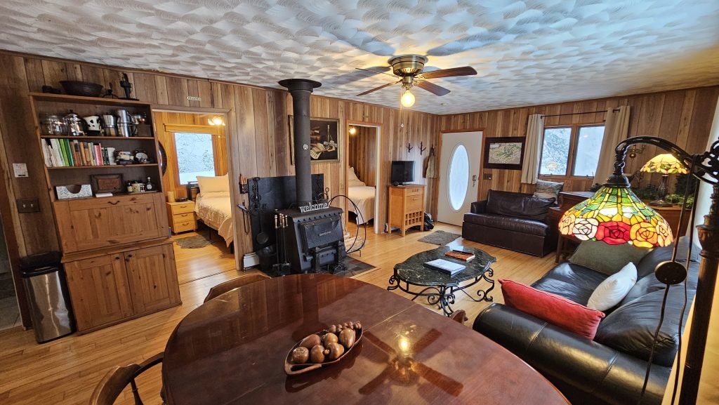 Living Room with Wood Stove